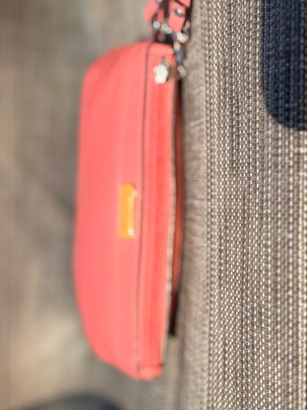 Coach Coral Perforated Leather Wristlet with Detachable Strap - Picture 7 of 9